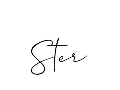 Make a beautiful signature design for name Ster. With this signature (Allison_Script) style, you can create a handwritten signature for free. Ster signature style 2 images and pictures png