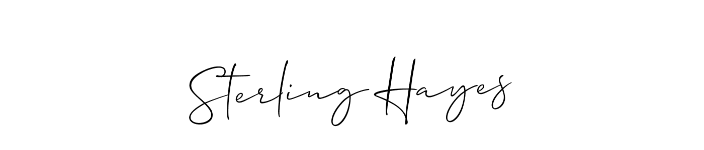 Make a short Sterling Hayes signature style. Manage your documents anywhere anytime using Allison_Script. Create and add eSignatures, submit forms, share and send files easily. Sterling Hayes signature style 2 images and pictures png