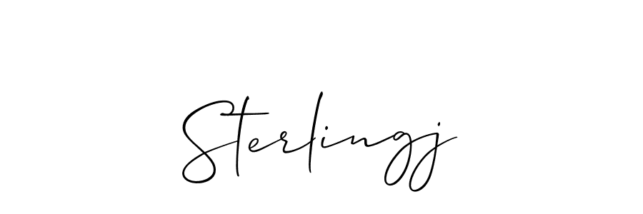 How to make Sterlingj signature? Allison_Script is a professional autograph style. Create handwritten signature for Sterlingj name. Sterlingj signature style 2 images and pictures png