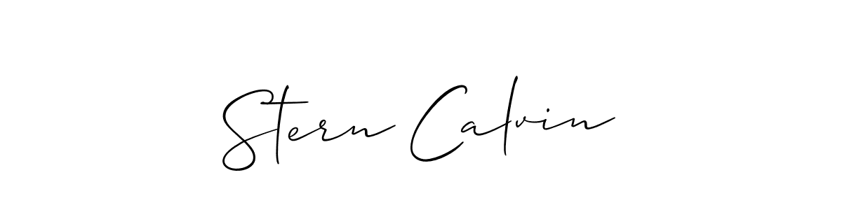 How to make Stern Calvin name signature. Use Allison_Script style for creating short signs online. This is the latest handwritten sign. Stern Calvin signature style 2 images and pictures png