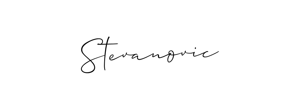 Also You can easily find your signature by using the search form. We will create Stevanovic name handwritten signature images for you free of cost using Allison_Script sign style. Stevanovic signature style 2 images and pictures png