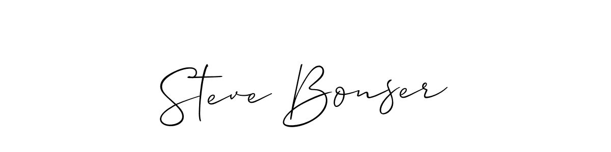 Make a short Steve Bonser signature style. Manage your documents anywhere anytime using Allison_Script. Create and add eSignatures, submit forms, share and send files easily. Steve Bonser signature style 2 images and pictures png