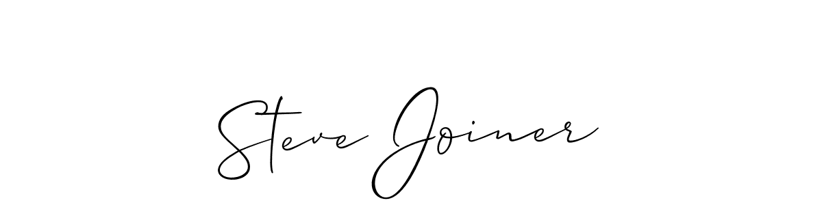 Make a beautiful signature design for name Steve Joiner. With this signature (Allison_Script) style, you can create a handwritten signature for free. Steve Joiner signature style 2 images and pictures png