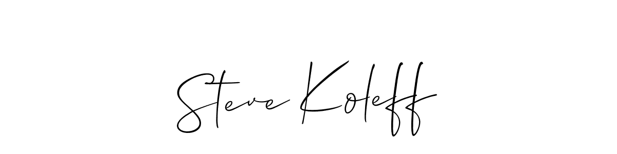 Once you've used our free online signature maker to create your best signature Allison_Script style, it's time to enjoy all of the benefits that Steve Koleff name signing documents. Steve Koleff signature style 2 images and pictures png