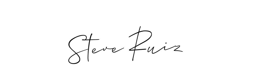 Make a beautiful signature design for name Steve Ruiz. With this signature (Allison_Script) style, you can create a handwritten signature for free. Steve Ruiz signature style 2 images and pictures png