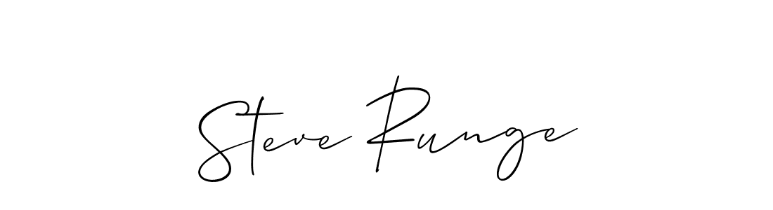 You should practise on your own different ways (Allison_Script) to write your name (Steve Runge) in signature. don't let someone else do it for you. Steve Runge signature style 2 images and pictures png