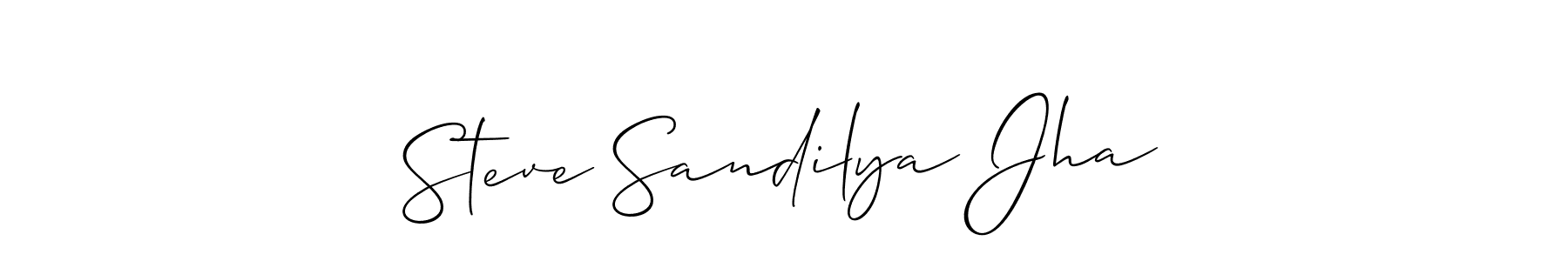 You can use this online signature creator to create a handwritten signature for the name Steve Sandilya Jha. This is the best online autograph maker. Steve Sandilya Jha signature style 2 images and pictures png