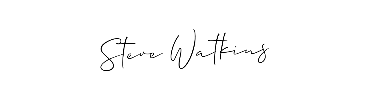 You should practise on your own different ways (Allison_Script) to write your name (Steve Watkins) in signature. don't let someone else do it for you. Steve Watkins signature style 2 images and pictures png