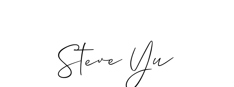 How to make Steve Yu name signature. Use Allison_Script style for creating short signs online. This is the latest handwritten sign. Steve Yu signature style 2 images and pictures png