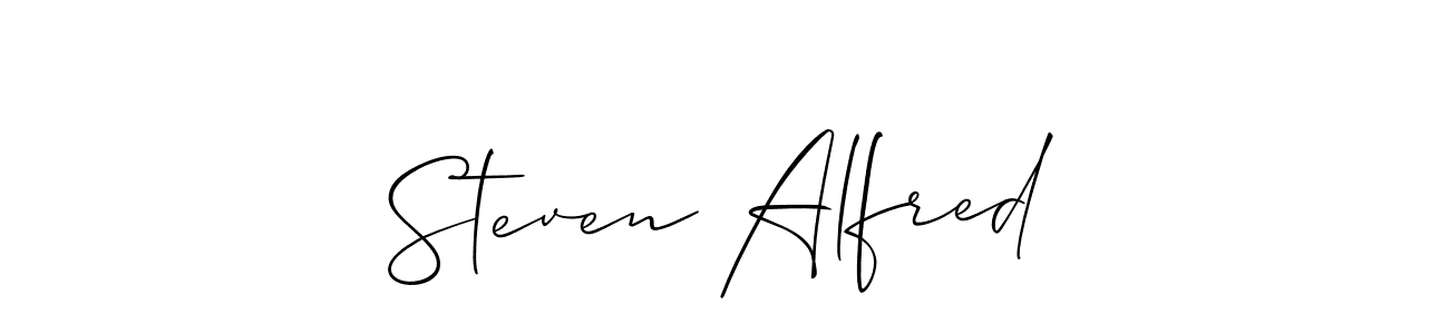 Steven Alfred stylish signature style. Best Handwritten Sign (Allison_Script) for my name. Handwritten Signature Collection Ideas for my name Steven Alfred. Steven Alfred signature style 2 images and pictures png