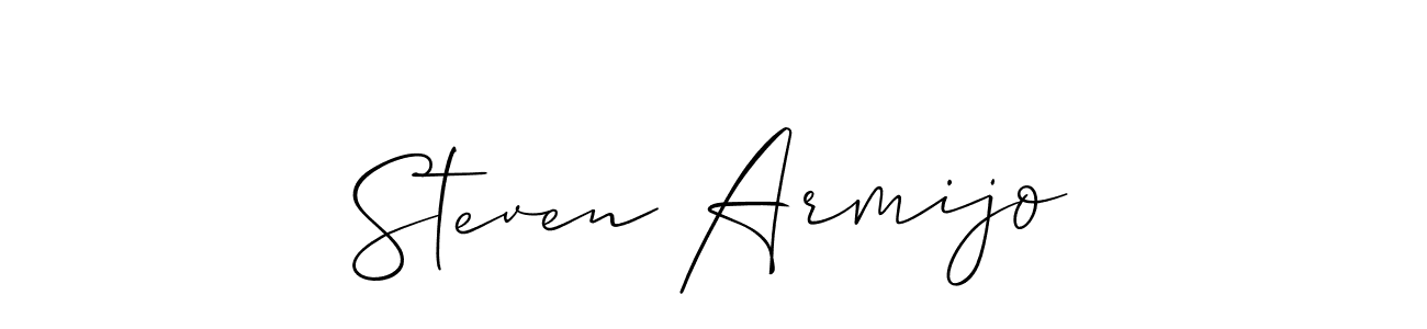 Also we have Steven Armijo name is the best signature style. Create professional handwritten signature collection using Allison_Script autograph style. Steven Armijo signature style 2 images and pictures png