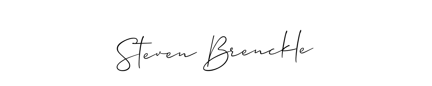 Steven Brenckle stylish signature style. Best Handwritten Sign (Allison_Script) for my name. Handwritten Signature Collection Ideas for my name Steven Brenckle. Steven Brenckle signature style 2 images and pictures png