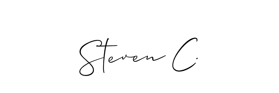 Make a beautiful signature design for name Steven C.. With this signature (Allison_Script) style, you can create a handwritten signature for free. Steven C. signature style 2 images and pictures png