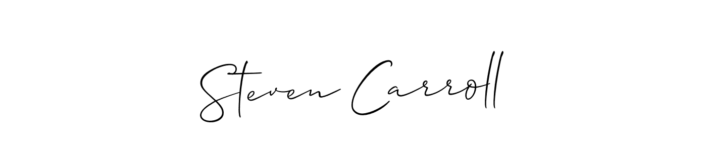 How to make Steven Carroll signature? Allison_Script is a professional autograph style. Create handwritten signature for Steven Carroll name. Steven Carroll signature style 2 images and pictures png