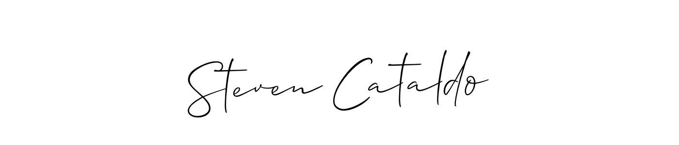 The best way (Allison_Script) to make a short signature is to pick only two or three words in your name. The name Steven Cataldo include a total of six letters. For converting this name. Steven Cataldo signature style 2 images and pictures png