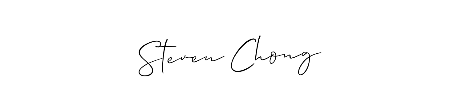 The best way (Allison_Script) to make a short signature is to pick only two or three words in your name. The name Steven Chong‎ include a total of six letters. For converting this name. Steven Chong‎ signature style 2 images and pictures png