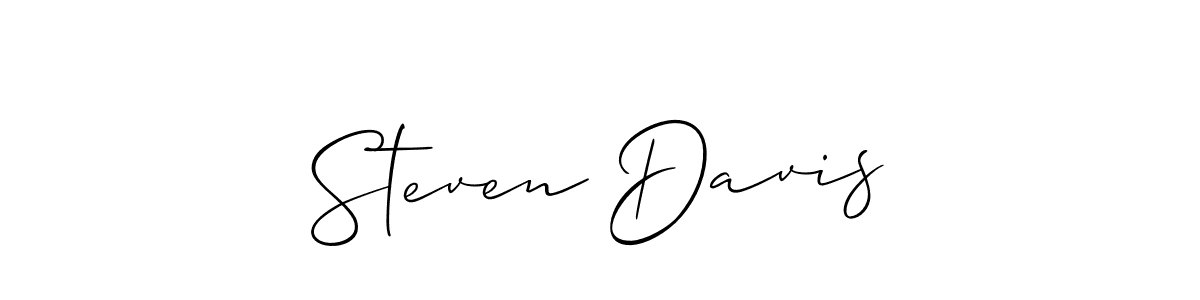 How to make Steven Davis name signature. Use Allison_Script style for creating short signs online. This is the latest handwritten sign. Steven Davis signature style 2 images and pictures png