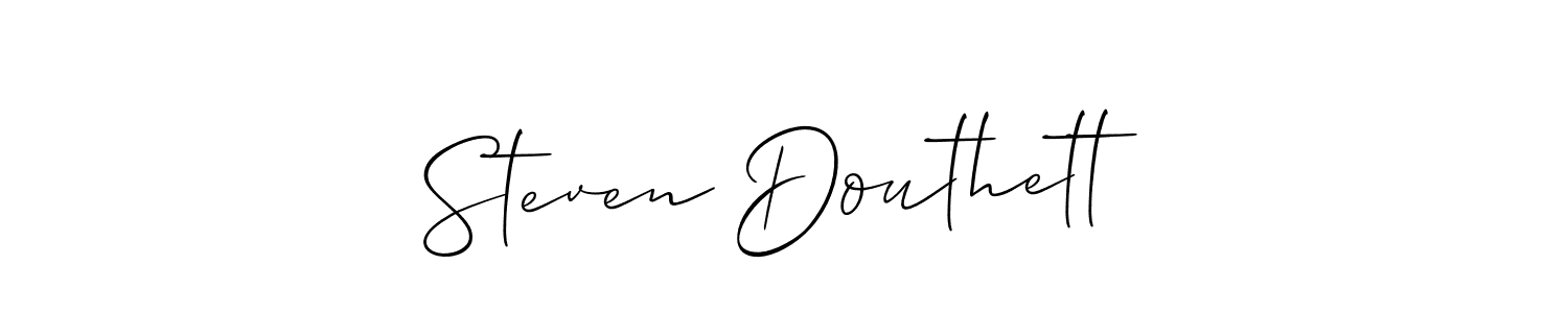 Also You can easily find your signature by using the search form. We will create Steven Douthett name handwritten signature images for you free of cost using Allison_Script sign style. Steven Douthett signature style 2 images and pictures png