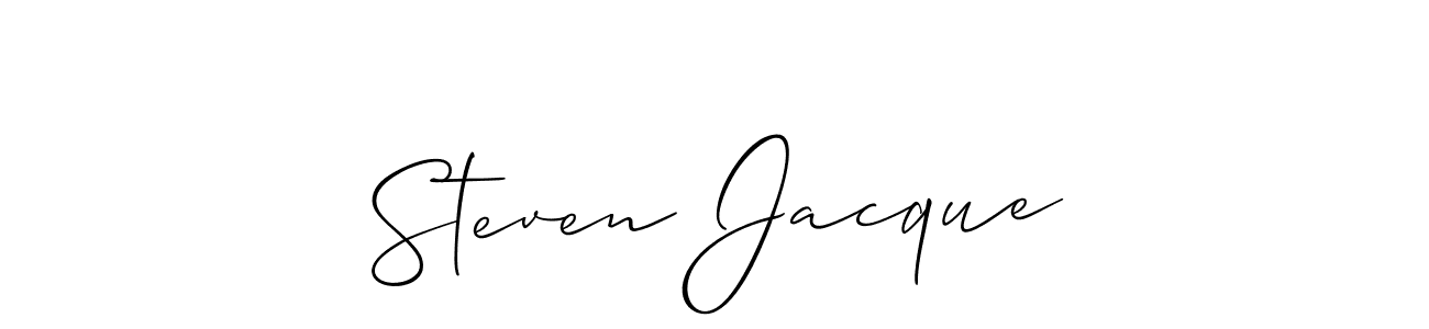 How to make Steven Jacque signature? Allison_Script is a professional autograph style. Create handwritten signature for Steven Jacque name. Steven Jacque signature style 2 images and pictures png