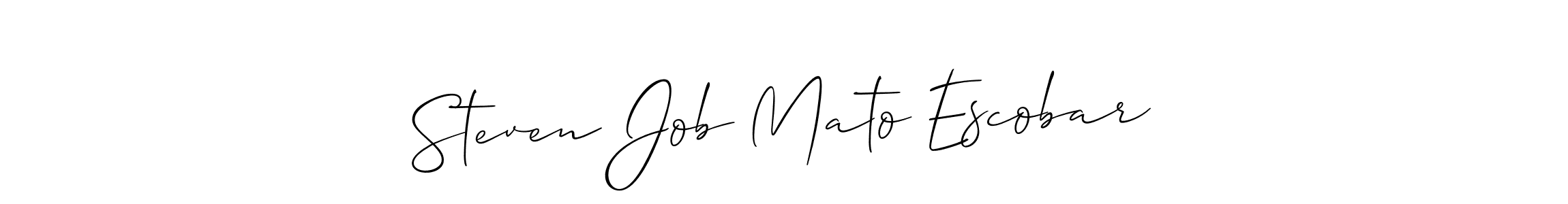 Also we have Steven Job Mato Escobar name is the best signature style. Create professional handwritten signature collection using Allison_Script autograph style. Steven Job Mato Escobar signature style 2 images and pictures png