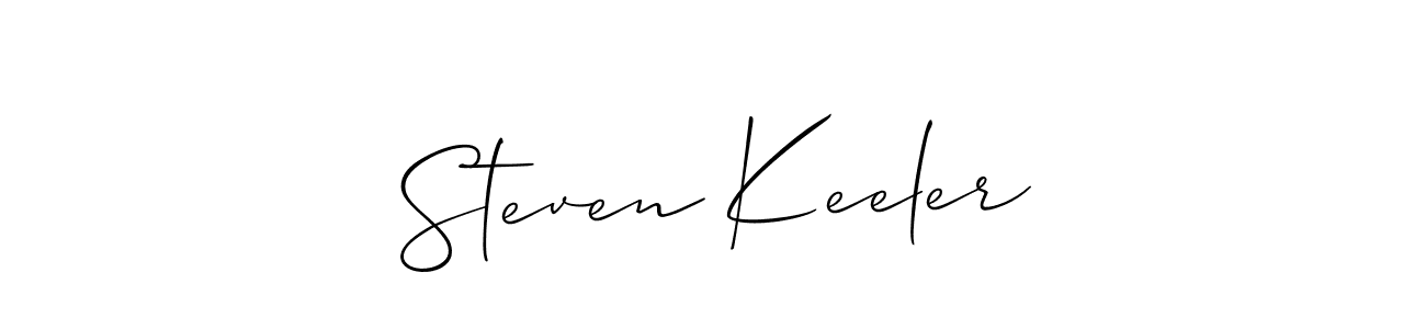 How to make Steven Keeler name signature. Use Allison_Script style for creating short signs online. This is the latest handwritten sign. Steven Keeler signature style 2 images and pictures png