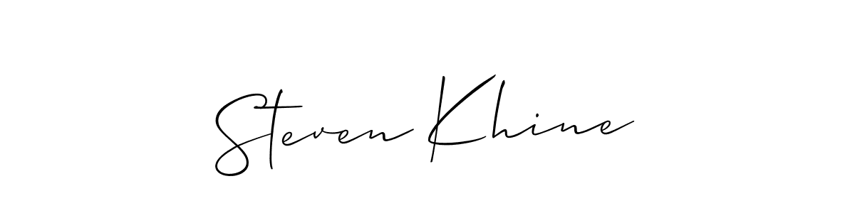 Best and Professional Signature Style for Steven Khine. Allison_Script Best Signature Style Collection. Steven Khine signature style 2 images and pictures png