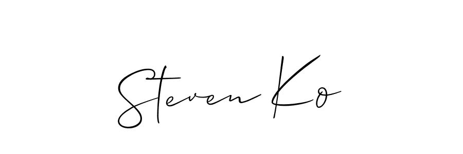 Also we have Steven Ko name is the best signature style. Create professional handwritten signature collection using Allison_Script autograph style. Steven Ko signature style 2 images and pictures png