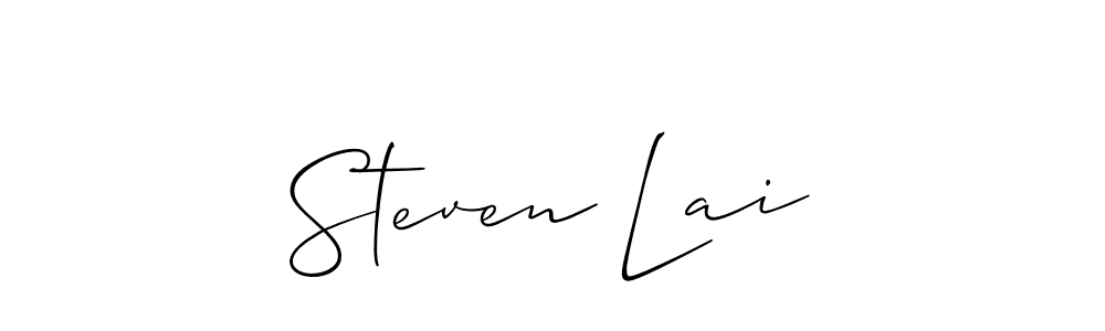 Create a beautiful signature design for name Steven Lai. With this signature (Allison_Script) fonts, you can make a handwritten signature for free. Steven Lai signature style 2 images and pictures png