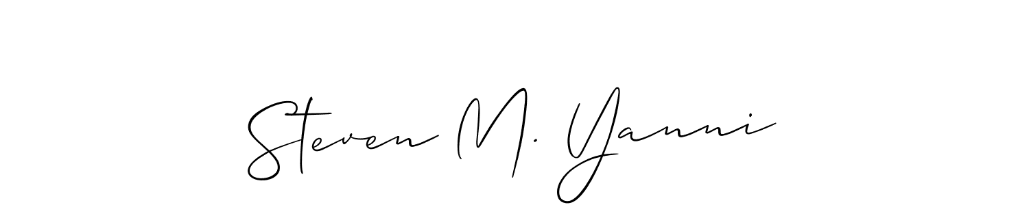 How to make Steven M. Yanni name signature. Use Allison_Script style for creating short signs online. This is the latest handwritten sign. Steven M. Yanni signature style 2 images and pictures png