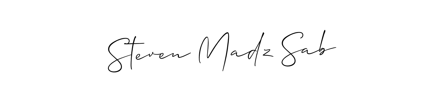 How to Draw Steven Madz Sab signature style? Allison_Script is a latest design signature styles for name Steven Madz Sab. Steven Madz Sab signature style 2 images and pictures png