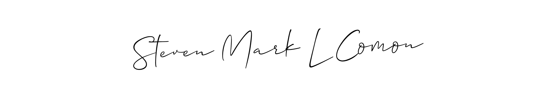 Make a beautiful signature design for name Steven Mark L Comon. With this signature (Allison_Script) style, you can create a handwritten signature for free. Steven Mark L Comon signature style 2 images and pictures png