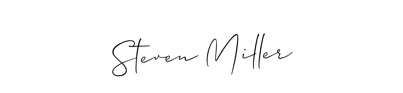 Make a beautiful signature design for name Steven Miller. With this signature (Allison_Script) style, you can create a handwritten signature for free. Steven Miller signature style 2 images and pictures png