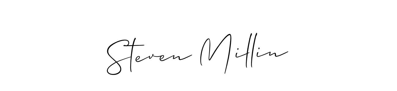 It looks lik you need a new signature style for name Steven Millin. Design unique handwritten (Allison_Script) signature with our free signature maker in just a few clicks. Steven Millin signature style 2 images and pictures png