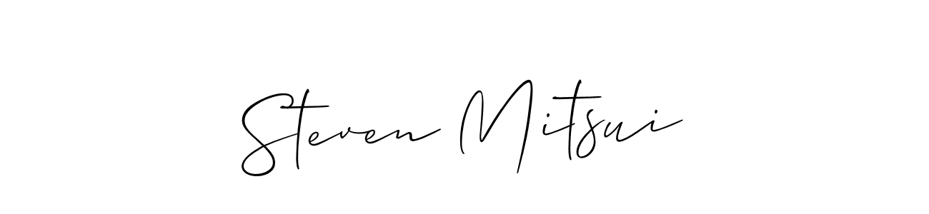 How to make Steven Mitsui name signature. Use Allison_Script style for creating short signs online. This is the latest handwritten sign. Steven Mitsui signature style 2 images and pictures png