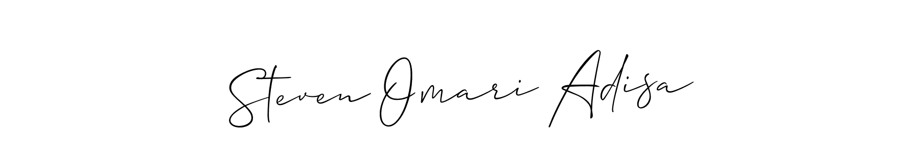 if you are searching for the best signature style for your name Steven Omari Adisa. so please give up your signature search. here we have designed multiple signature styles  using Allison_Script. Steven Omari Adisa signature style 2 images and pictures png