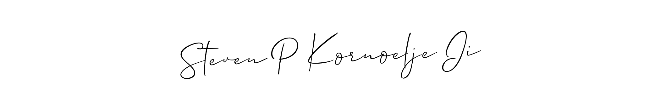 How to make Steven P Kornoelje Ii signature? Allison_Script is a professional autograph style. Create handwritten signature for Steven P Kornoelje Ii name. Steven P Kornoelje Ii signature style 2 images and pictures png