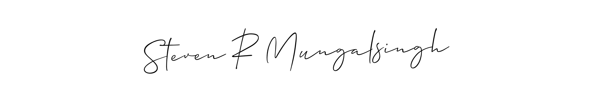 How to make Steven R Mungalsingh signature? Allison_Script is a professional autograph style. Create handwritten signature for Steven R Mungalsingh name. Steven R Mungalsingh signature style 2 images and pictures png