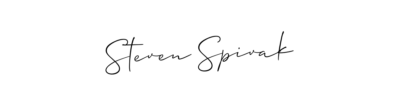 It looks lik you need a new signature style for name Steven Spivak. Design unique handwritten (Allison_Script) signature with our free signature maker in just a few clicks. Steven Spivak signature style 2 images and pictures png