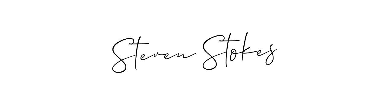 Use a signature maker to create a handwritten signature online. With this signature software, you can design (Allison_Script) your own signature for name Steven Stokes. Steven Stokes signature style 2 images and pictures png