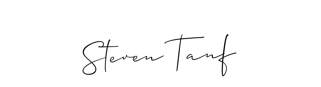 Create a beautiful signature design for name Steven Tanf. With this signature (Allison_Script) fonts, you can make a handwritten signature for free. Steven Tanf signature style 2 images and pictures png