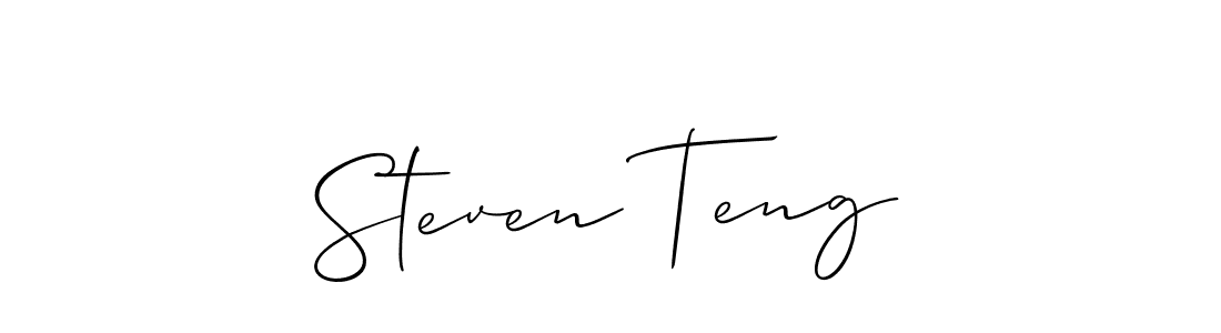 if you are searching for the best signature style for your name Steven Teng. so please give up your signature search. here we have designed multiple signature styles  using Allison_Script. Steven Teng signature style 2 images and pictures png