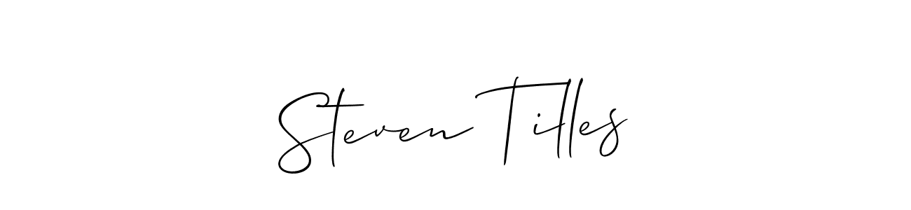 Similarly Allison_Script is the best handwritten signature design. Signature creator online .You can use it as an online autograph creator for name Steven Tilles. Steven Tilles signature style 2 images and pictures png