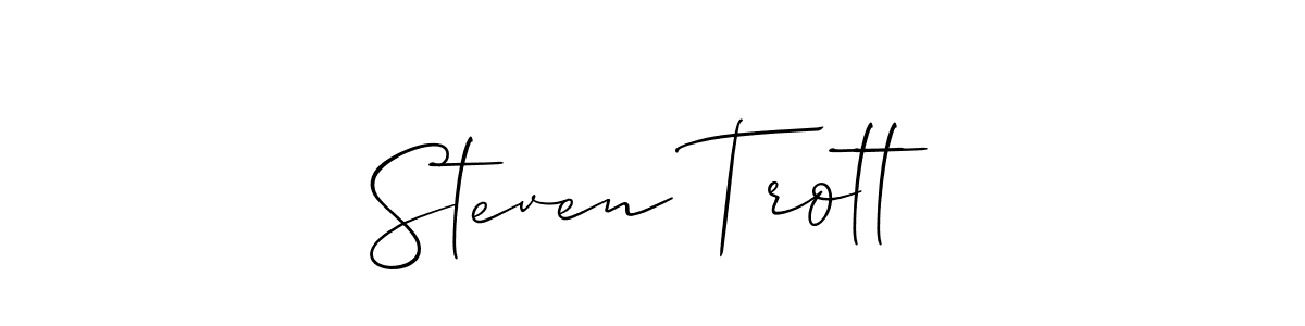 Steven Trott stylish signature style. Best Handwritten Sign (Allison_Script) for my name. Handwritten Signature Collection Ideas for my name Steven Trott. Steven Trott signature style 2 images and pictures png