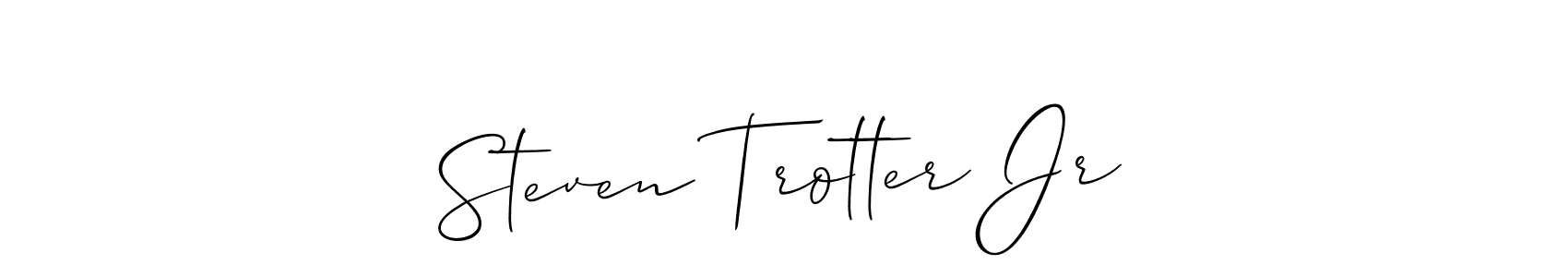 Similarly Allison_Script is the best handwritten signature design. Signature creator online .You can use it as an online autograph creator for name Steven Trotter Jr. Steven Trotter Jr signature style 2 images and pictures png