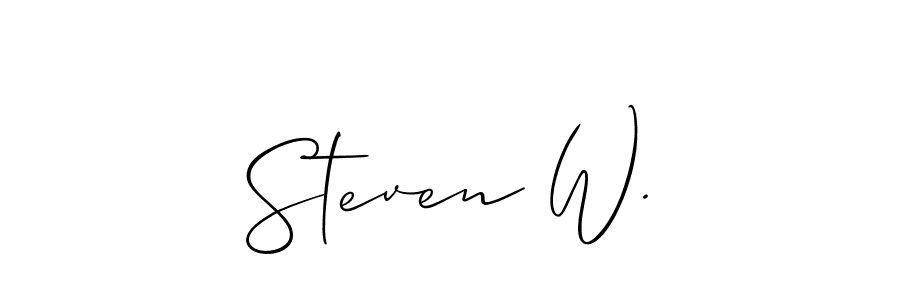 Use a signature maker to create a handwritten signature online. With this signature software, you can design (Allison_Script) your own signature for name Steven W.. Steven W. signature style 2 images and pictures png