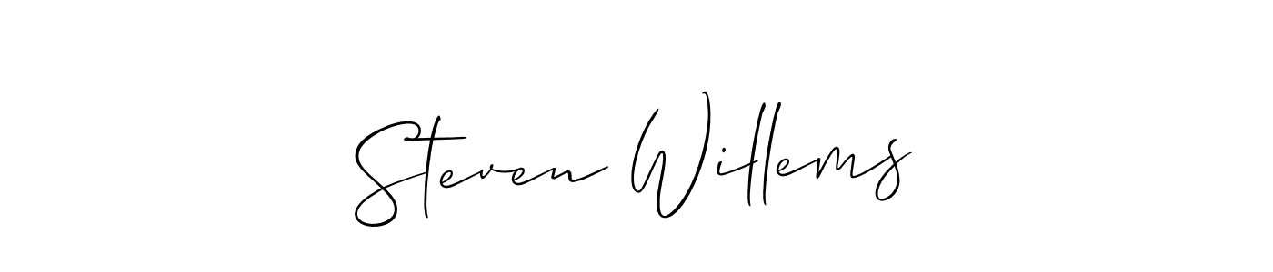 Make a short Steven Willems signature style. Manage your documents anywhere anytime using Allison_Script. Create and add eSignatures, submit forms, share and send files easily. Steven Willems signature style 2 images and pictures png