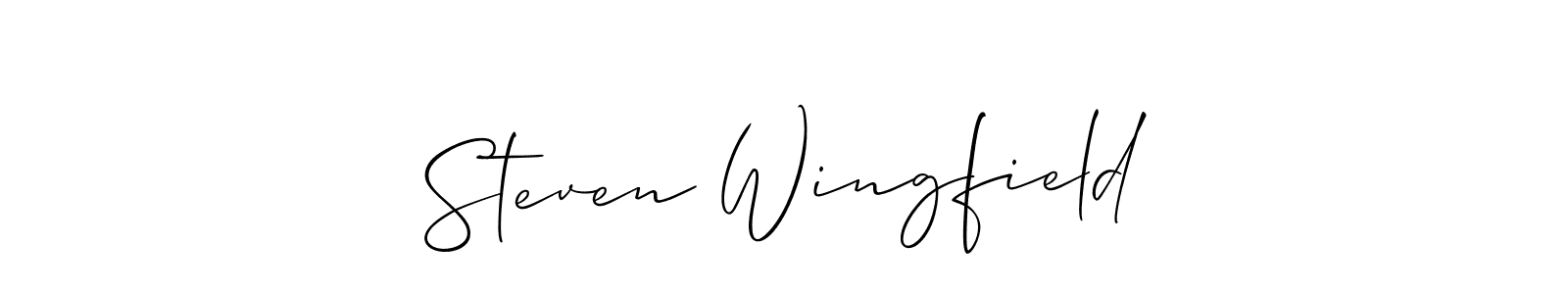 The best way (Allison_Script) to make a short signature is to pick only two or three words in your name. The name Steven Wingfield include a total of six letters. For converting this name. Steven Wingfield signature style 2 images and pictures png