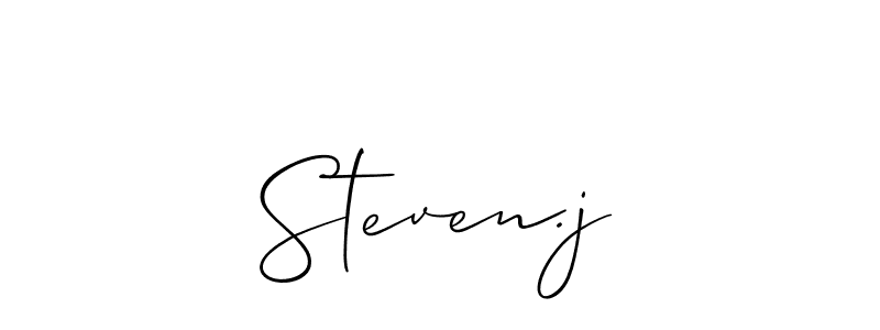 Also we have Steven.j name is the best signature style. Create professional handwritten signature collection using Allison_Script autograph style. Steven.j signature style 2 images and pictures png