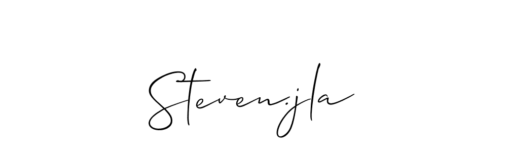 How to make Steven.jla name signature. Use Allison_Script style for creating short signs online. This is the latest handwritten sign. Steven.jla signature style 2 images and pictures png