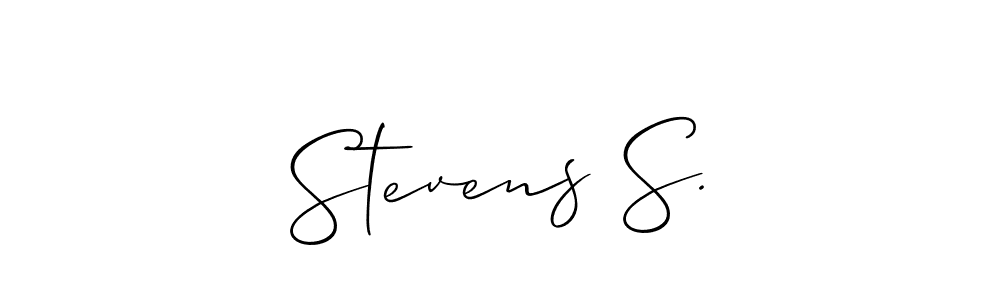 Use a signature maker to create a handwritten signature online. With this signature software, you can design (Allison_Script) your own signature for name Stevens S.. Stevens S. signature style 2 images and pictures png